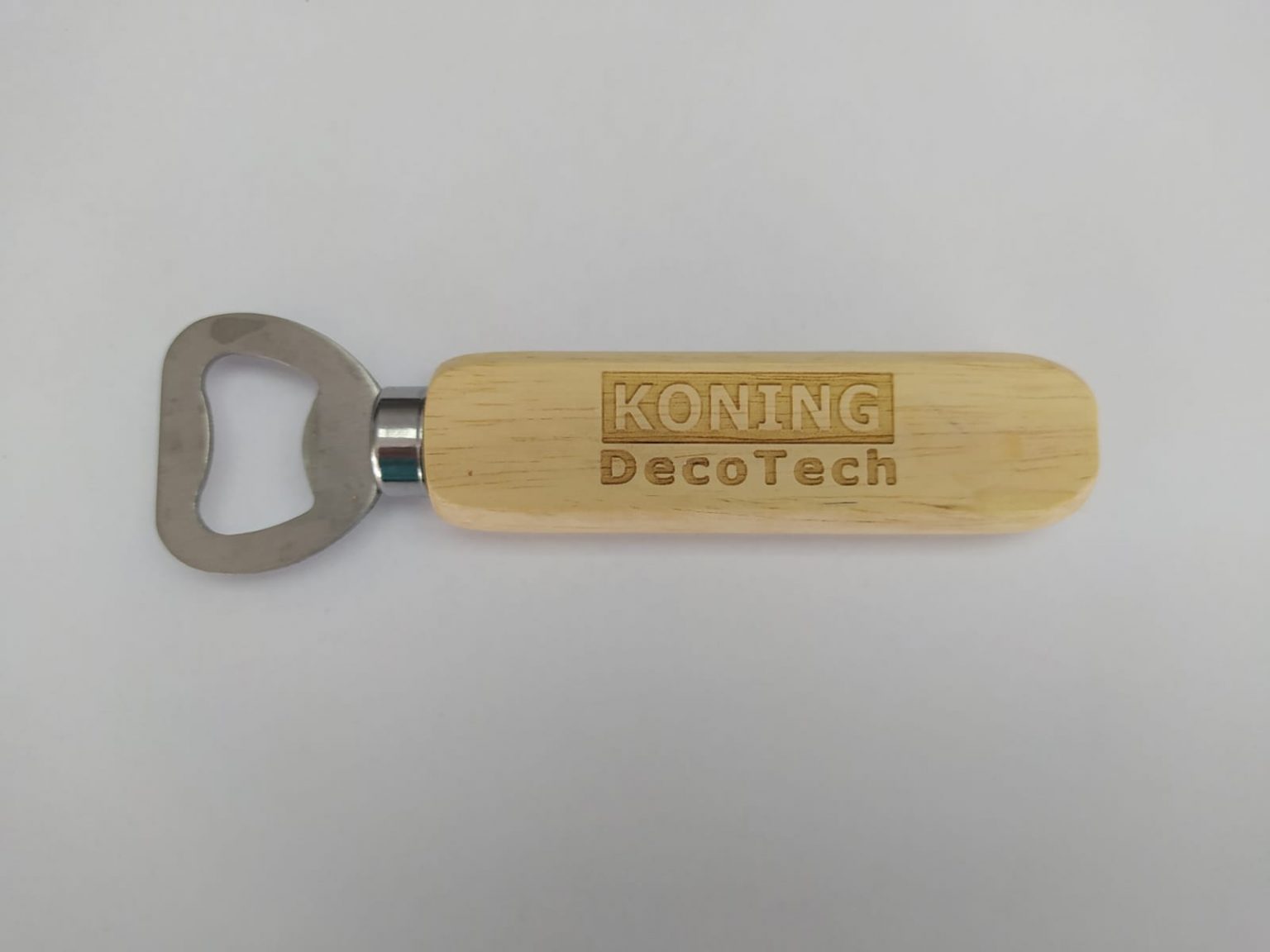 Houten bieropener Koning DecoTech