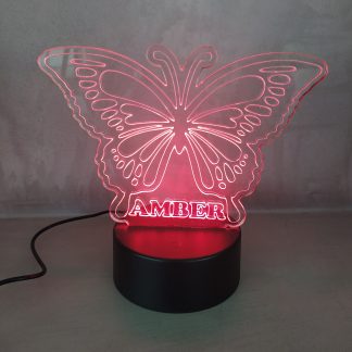 VLINDER. Lampje RGB multi-kleur, instelbaar, inclusief afstandsbediening