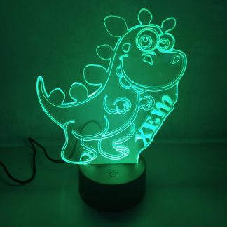 DINO. Lampje RGB multi-kleur, instelbaar, inclusief afstandsbediening